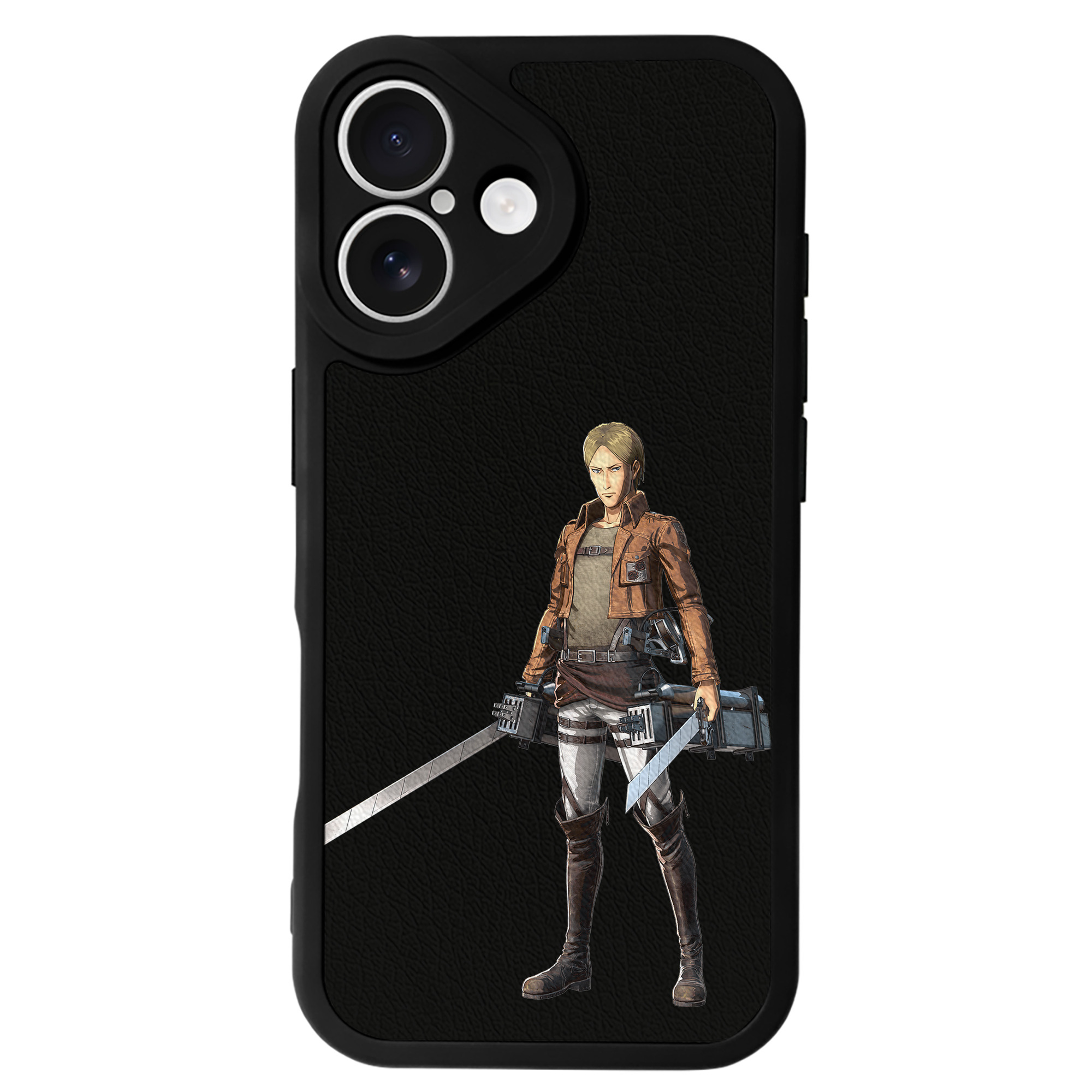 （画像用） 進撃の巨人 Attack on Titan 【iPhone 16シリーズ対応】シリコンスマホケース（レザー調） 材質：シリコン